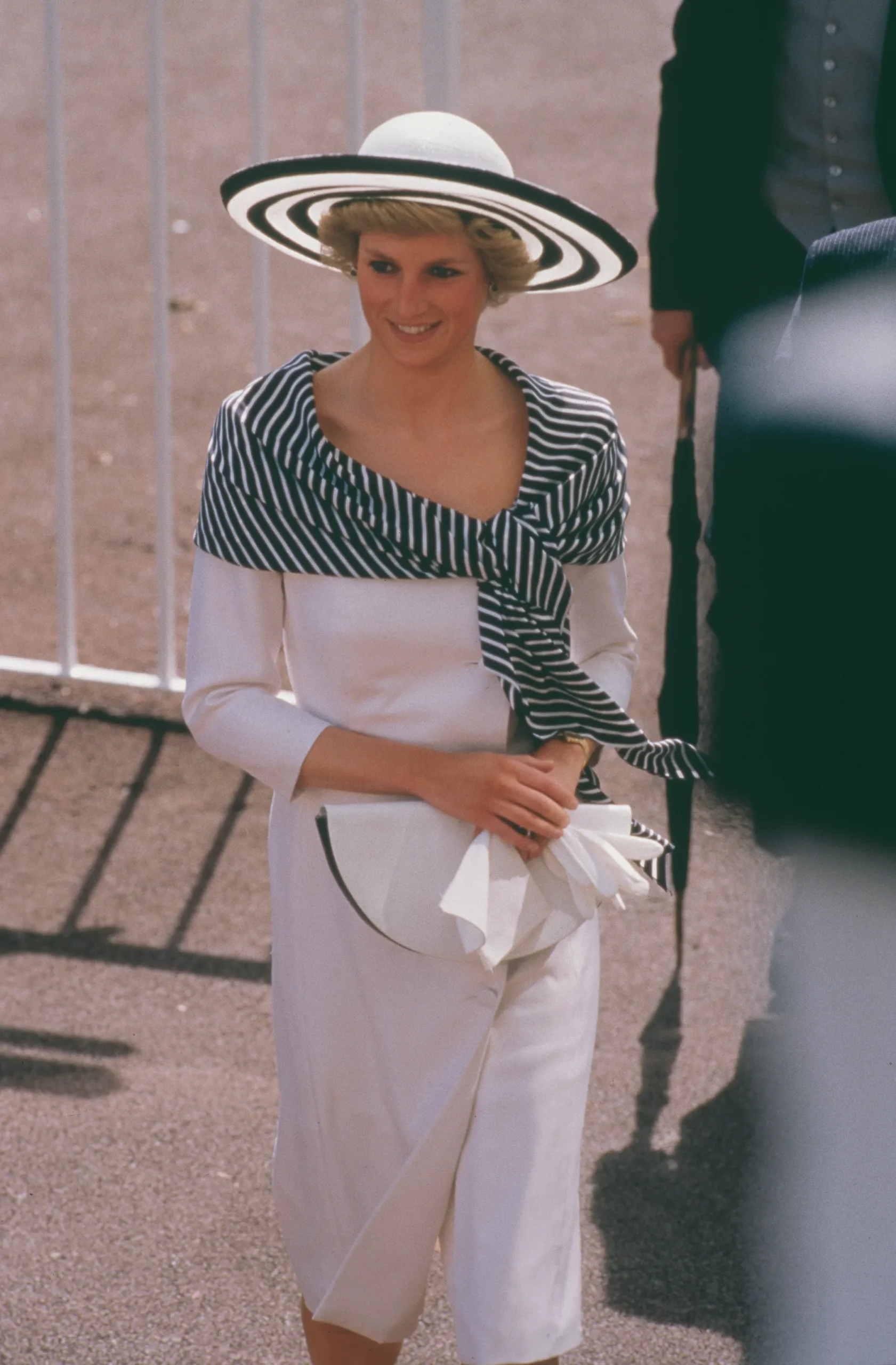 Prinses Diana in het zwart-wit bij de Royal Ascot, 1988