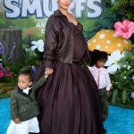 Rihanna met zoontjes RZA en Riot bij The Smurfs premiere los angeles