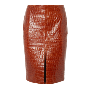 saint laurent croc effect leren rok