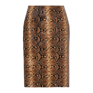 salon 1884 leren rok met snake effect