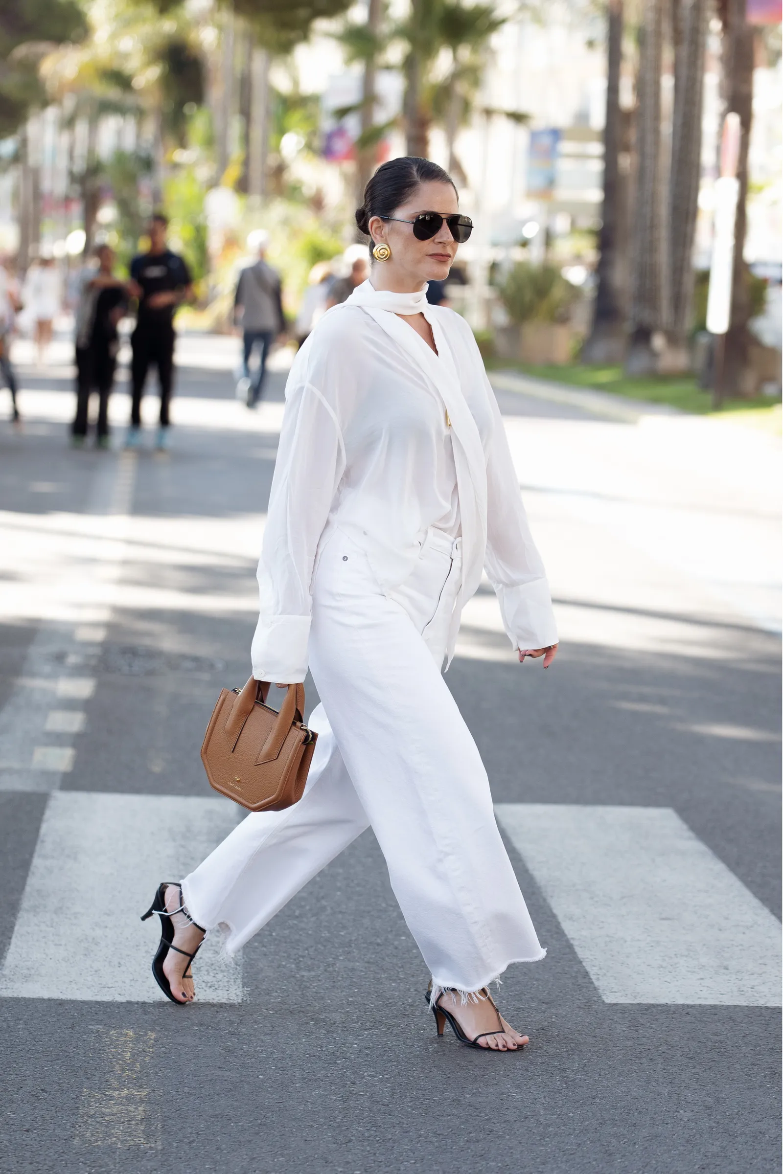 Witte broek met witte jeans