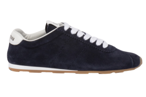zwarte suede sneakers miu miu dames