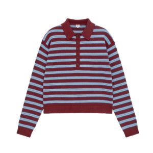 Arket Gebreid poloshirt van katoen, met een knoopsluiting met vijf knopen en een normale pasvorm.