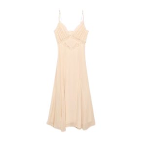 Beige kanten lingeriejurk van Mango