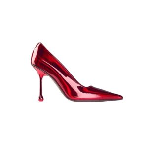 Jimmy Choo Ixia 95 pump van kalfsleer met metallic finish