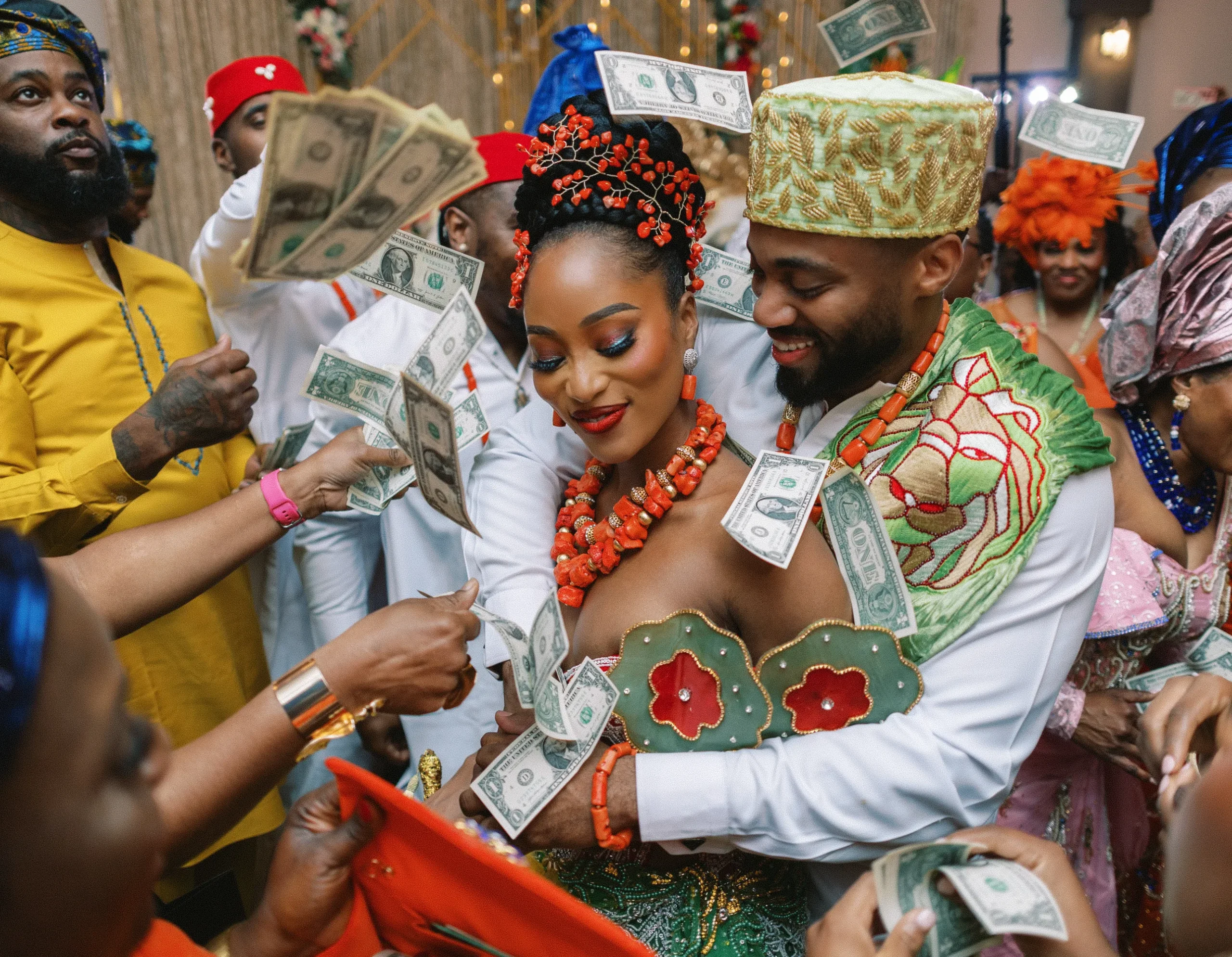  dansend in geld zack en pepi bruiloft