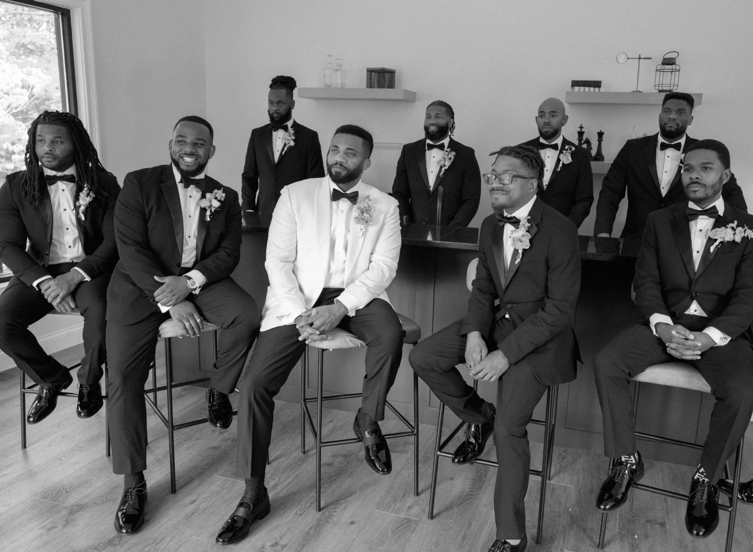 zwart wit Zach Pepi bruiloft