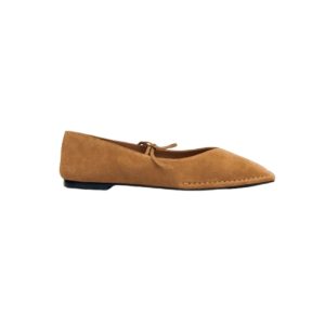 SWAY SUEDE TAN LEATHER BALLET FLATS