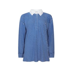 Talia Byer gestreept rugbyshirt