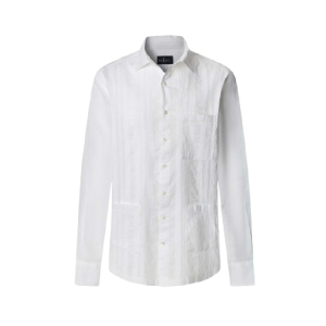 Wit overhemd in de guayabera-stijl