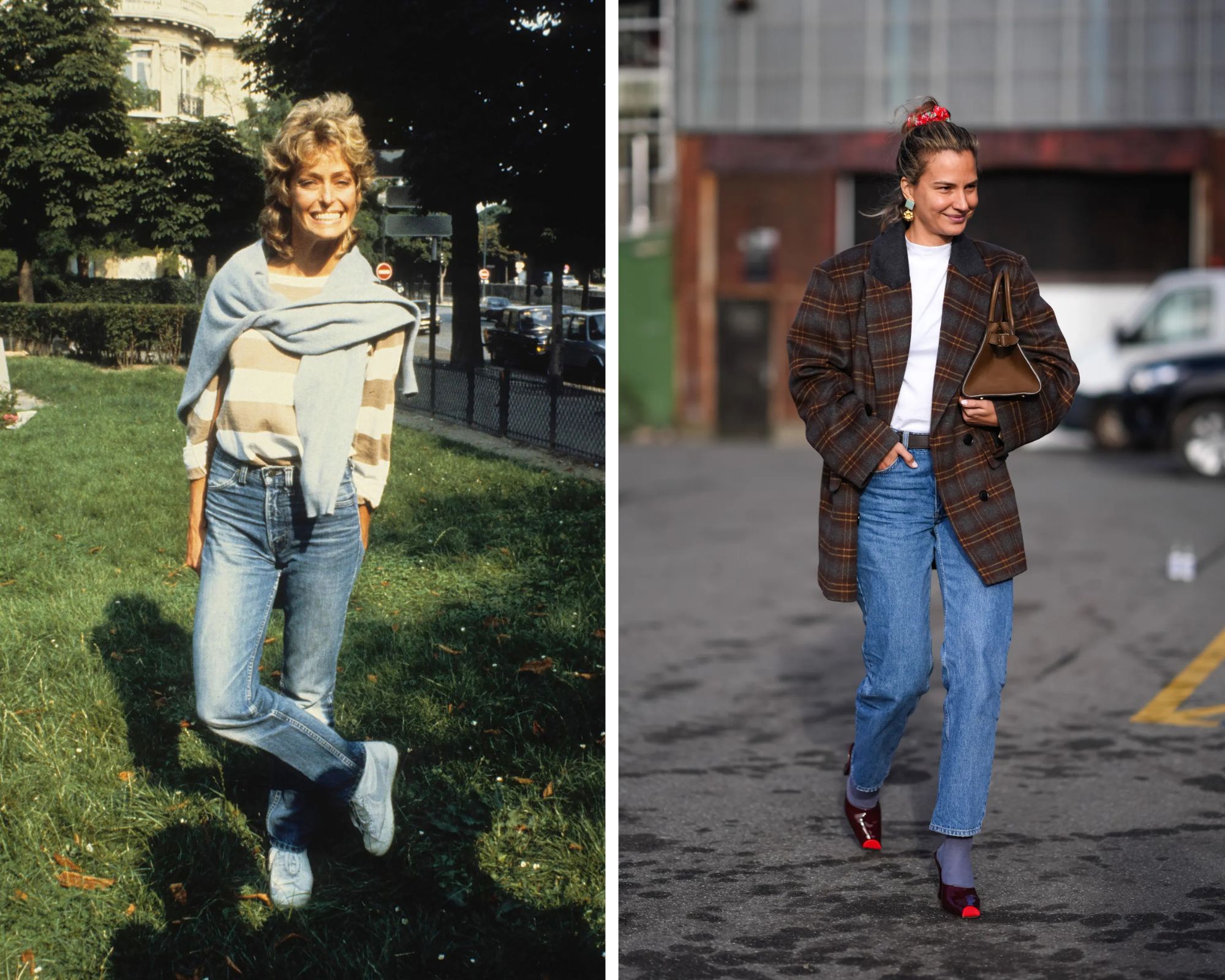 De rechte jeans is een van de broeken uit de jaren 80 die weer terug zijn