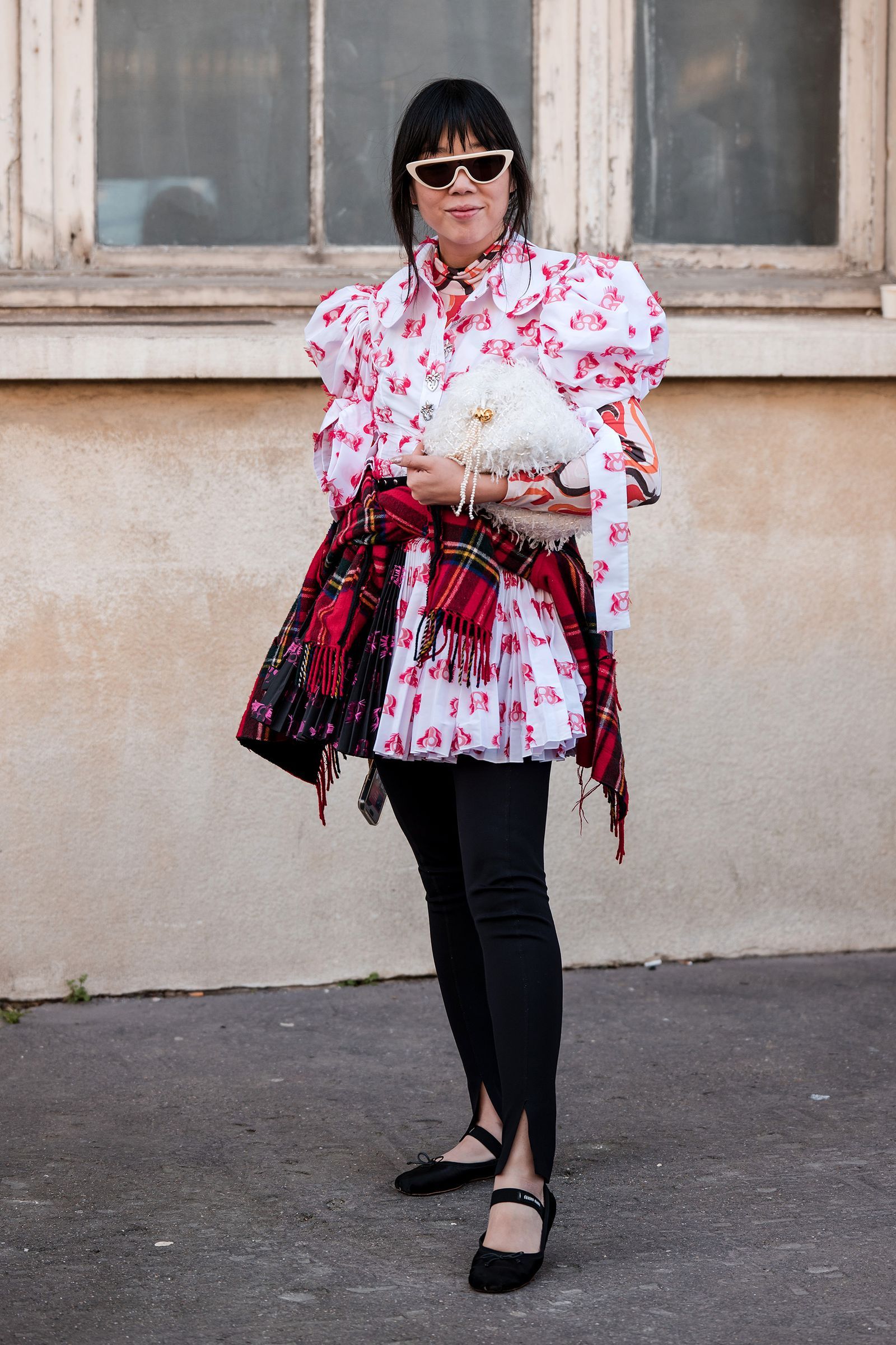 Een blouse met legging.