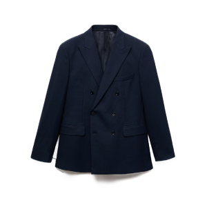 Blauwe blazer van Mango