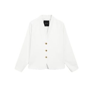 Kraagloze blazer met gouden knopen