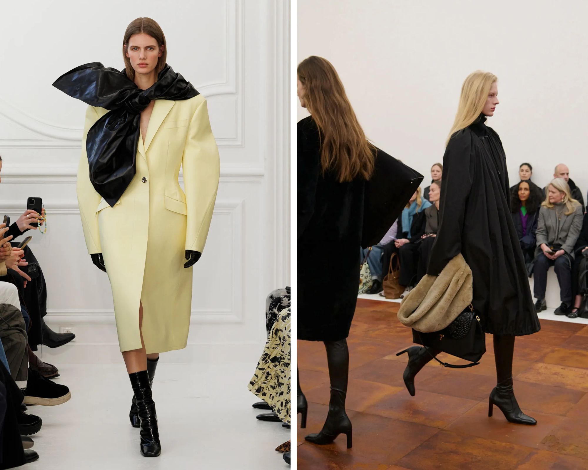 Strakke laarzen bij Givenchy en Toteme