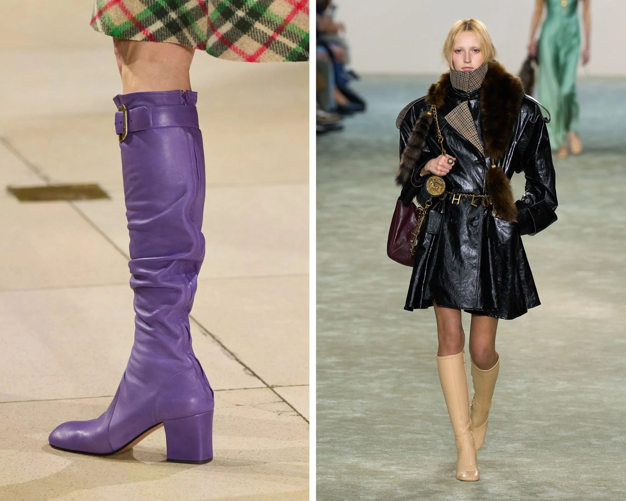 Strakke laarzen bij Miu Miu en Chloé