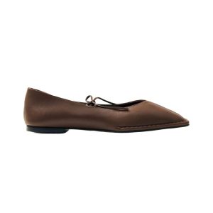 Alohas Sway Chestnut Brown Leather Ballet Flats