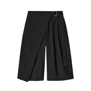 COS BELTED WRAP FRONT COTTON SHORTS