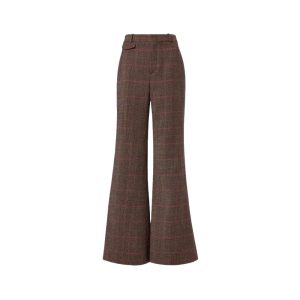Chloé checked wool flared pants