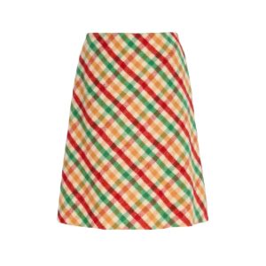 Miu Miu diagonal check skirt