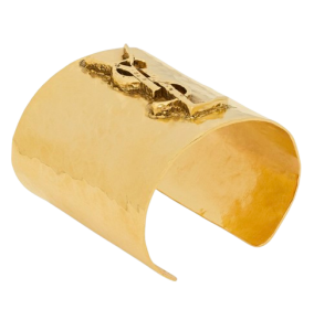 Saint Laurent gouden cuff-armband messing