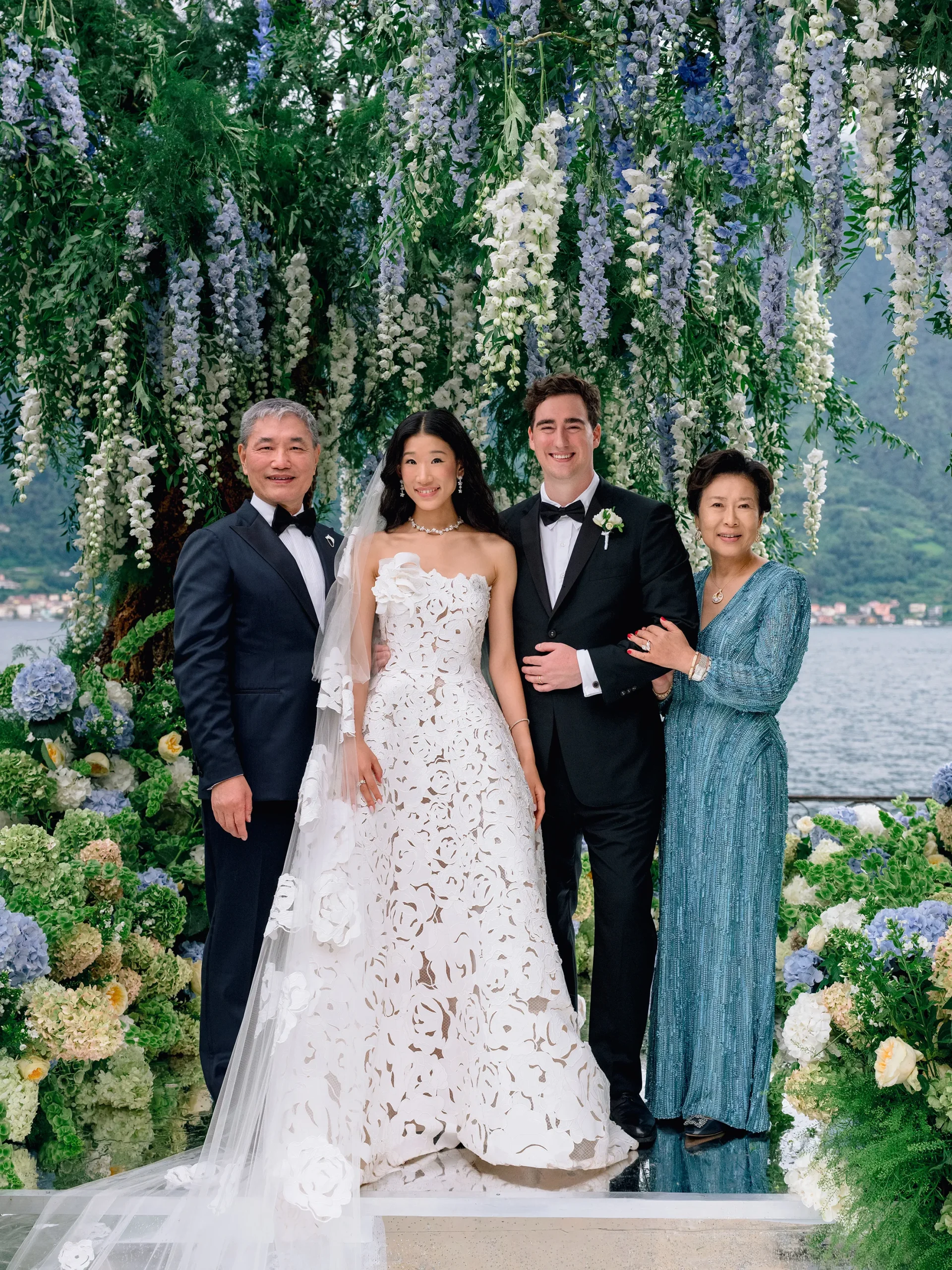 Bruidspaar met ouders