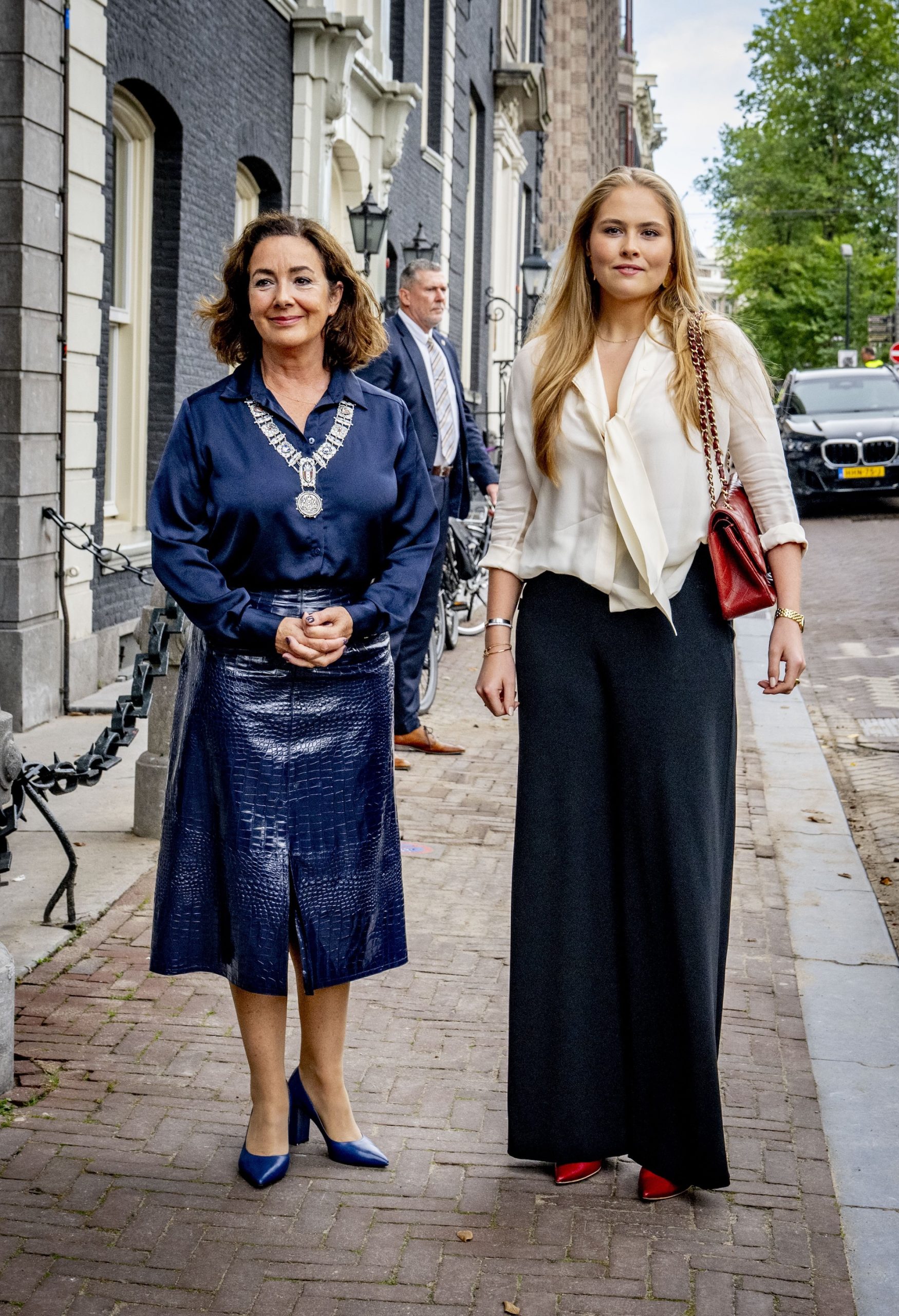 Prinses Amalia en Femke Halsema in Amsterdam