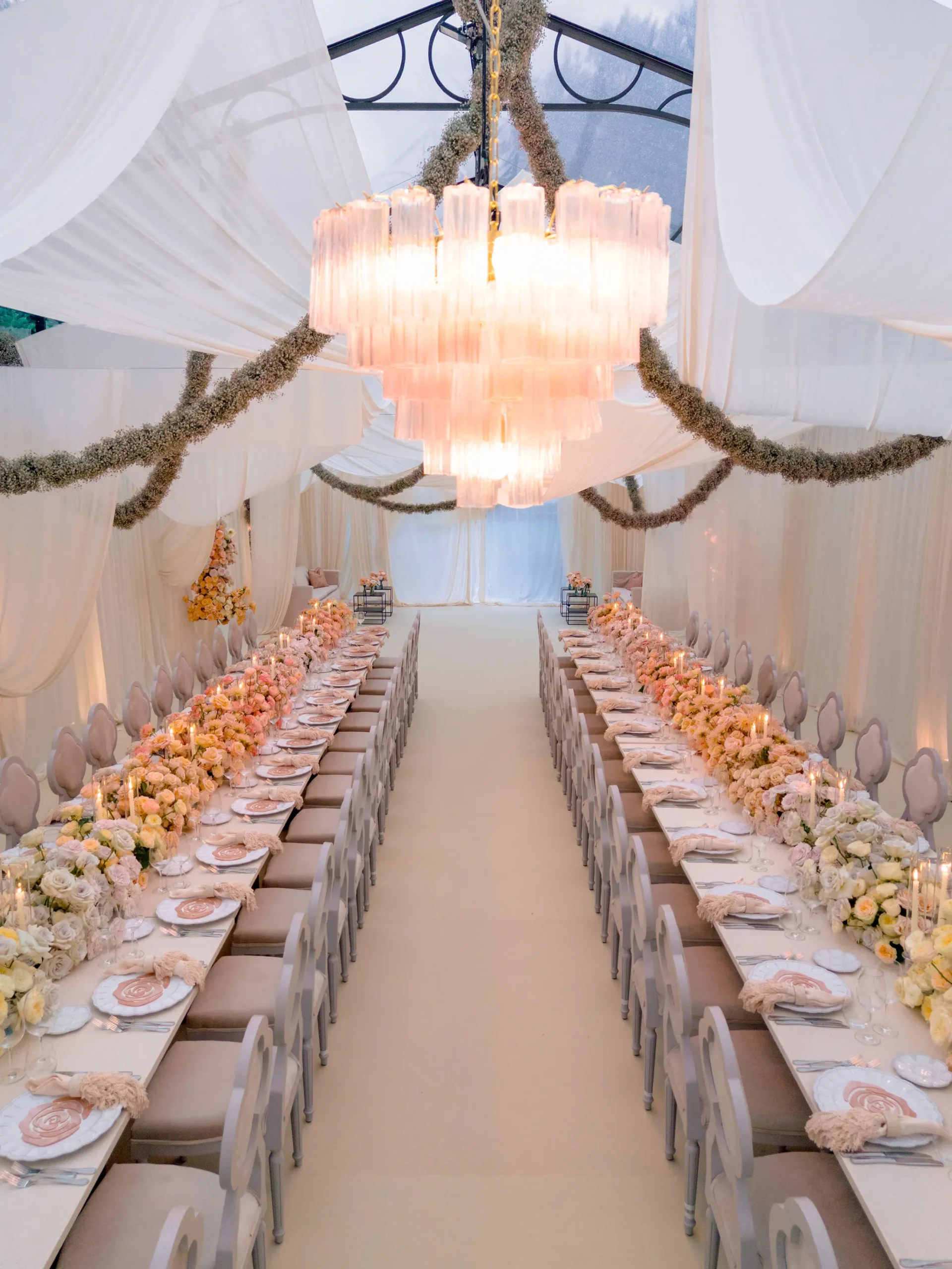 Receptie bruiloft van Becca Bloom