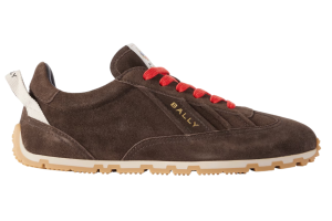 bruine sneakers suede