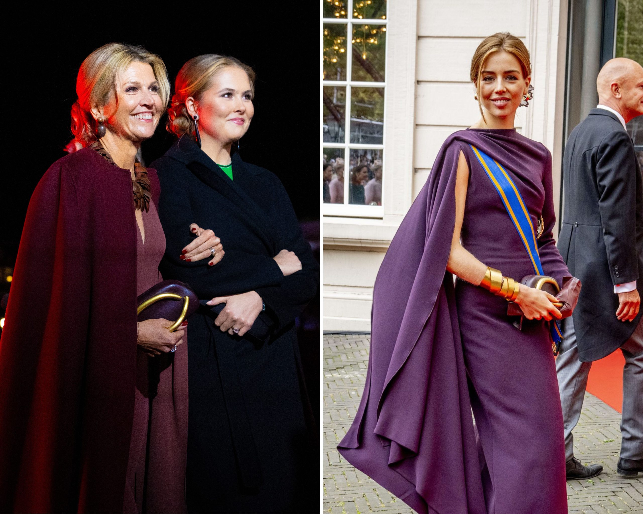 Koningin Máxima draagt de clutch van prinses Alexia.