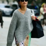 London str S26 0575 - grijze trui - knitwear - truien - grey sweater