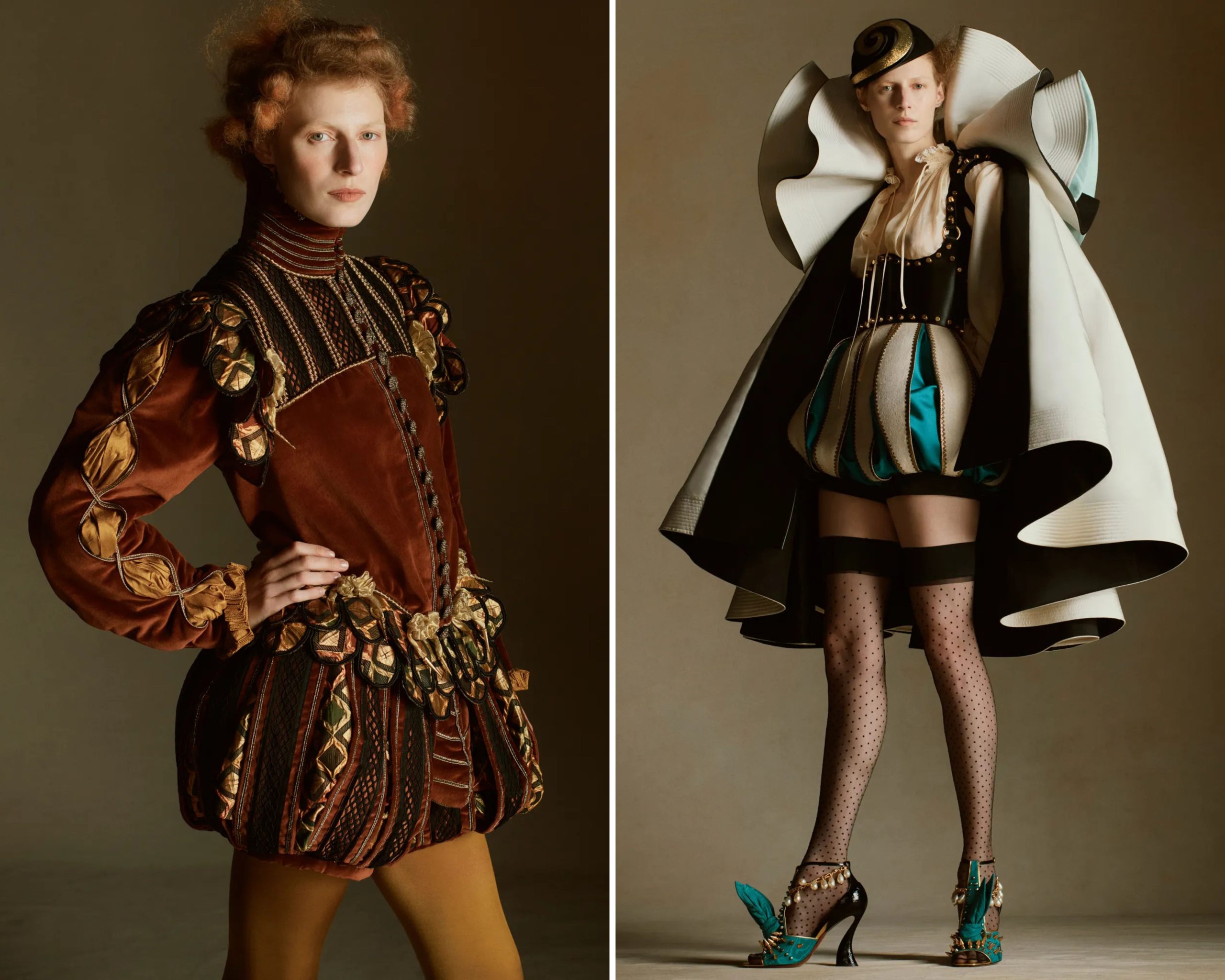 Julia Nobis draagt een look gebaseerd op de film 'Orlando'