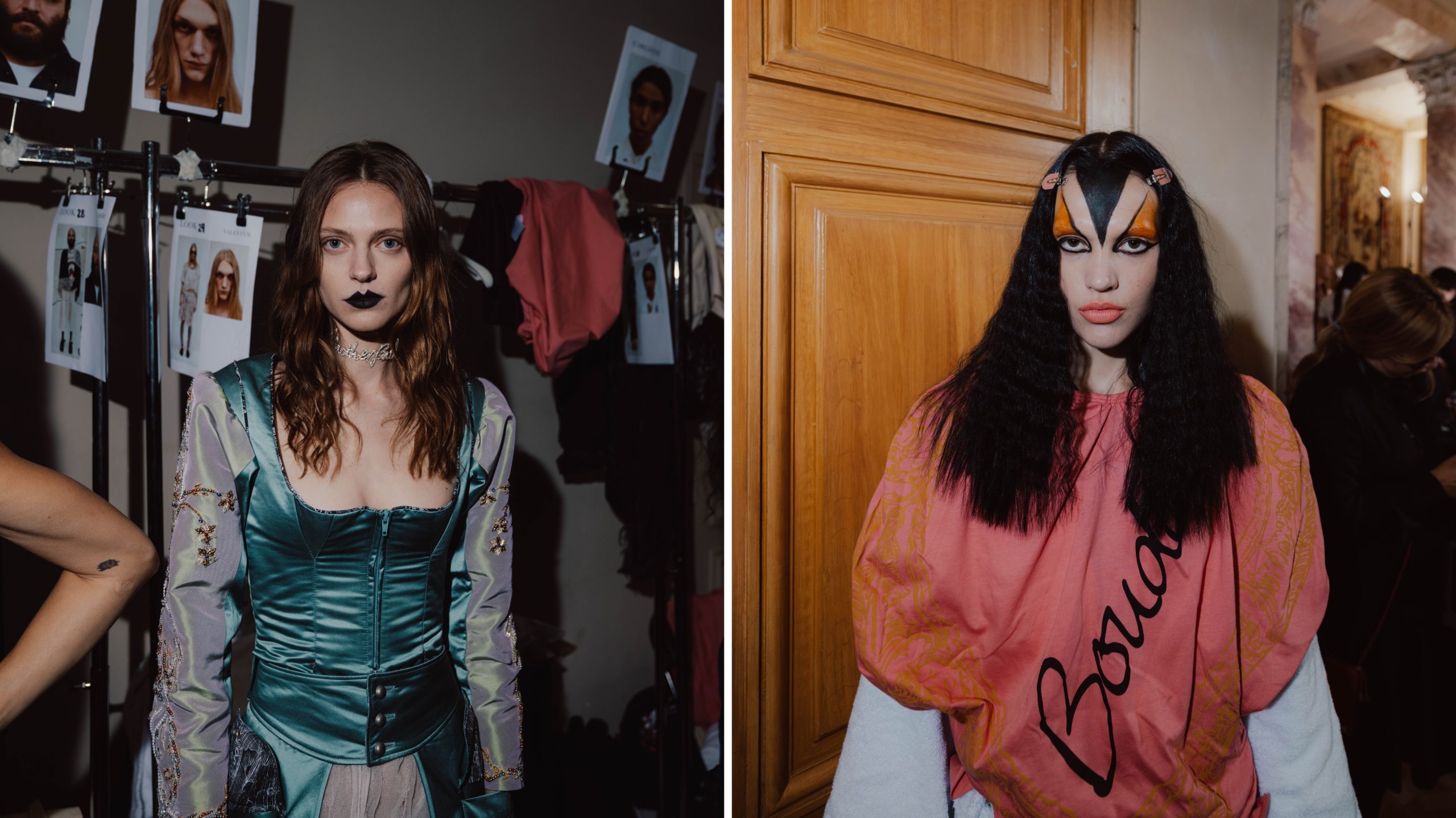 Backstage bij Vivienne Westwood lente/zomer 2026.