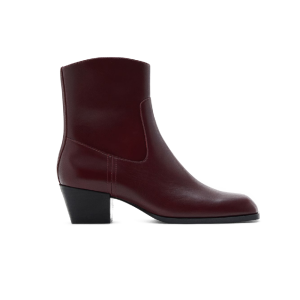Leren bordeauxrode laarzen 