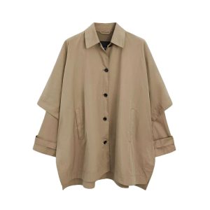massimo dutti trench cape