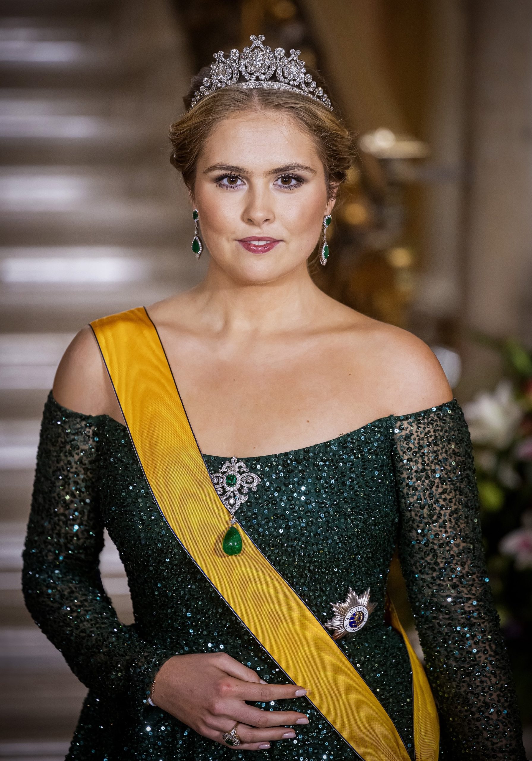 prinses amalia bij galadiner abdicatie luxemburg