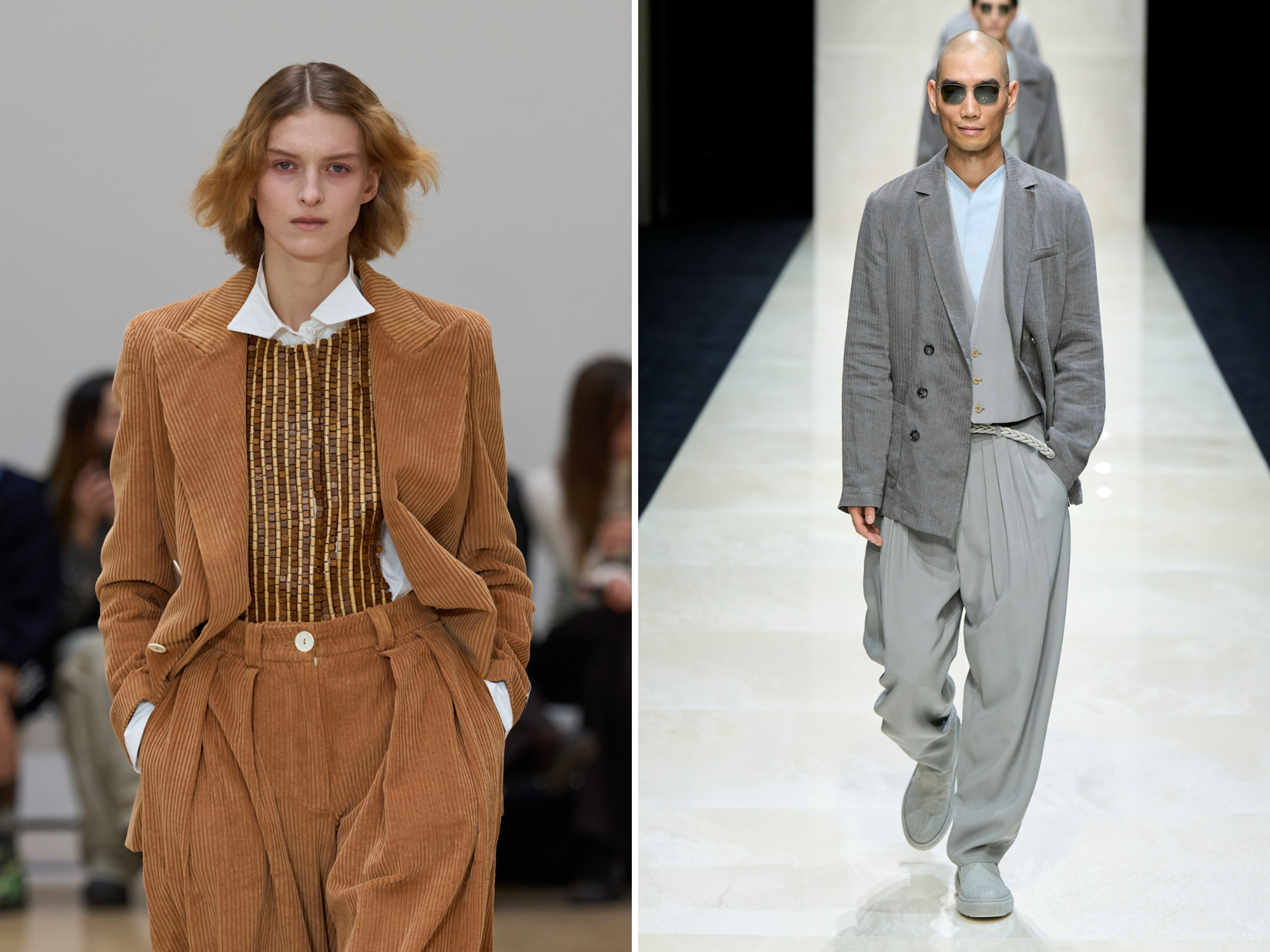 SS Daley lente/zomer 2025 en Giorgio Armani mannenmodeshow lente/zomer 2025