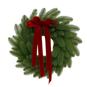 kerstkrans met strik