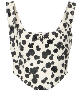 Area dalmatiërprint top
