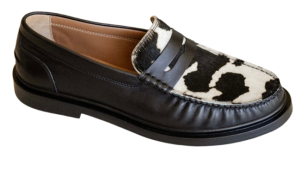 Bobbies koeienprint loafers