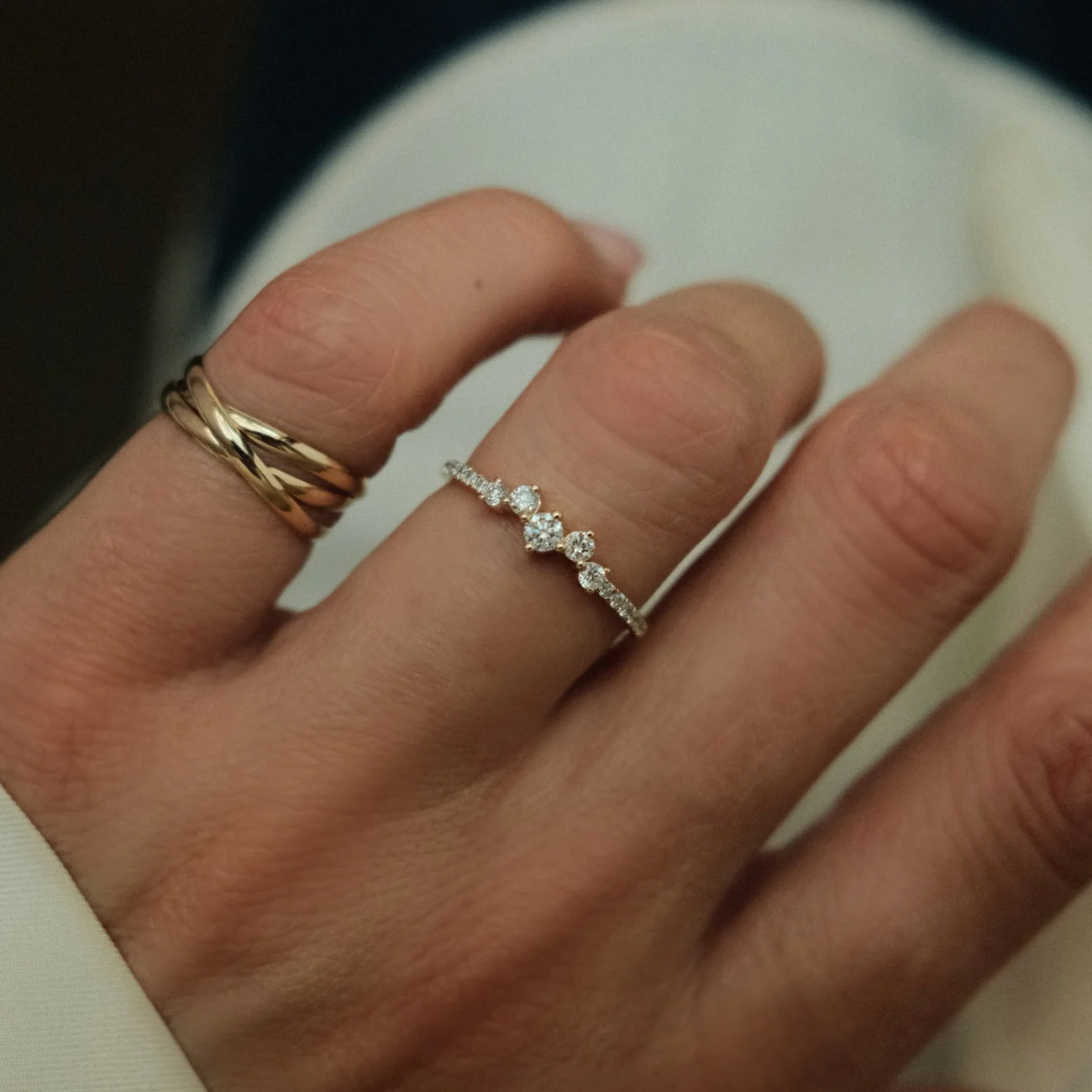 Lab grown-diamant ring Oro Jewels