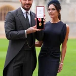 David en Victoria Beckham in Victoria's eerste mannenkledinglijn