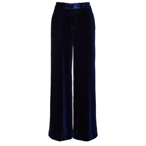 Donkerblauwe velours pantalon van Etro