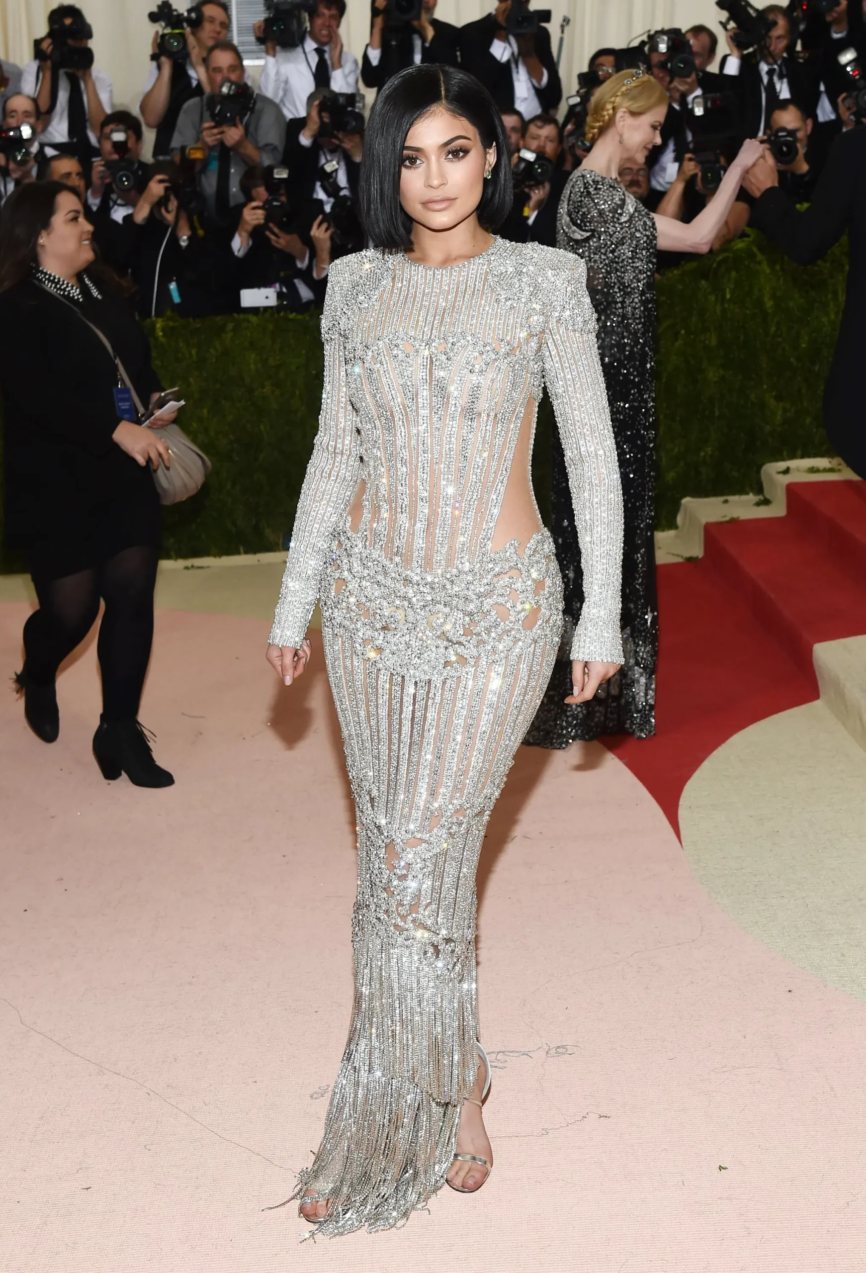 Kylie Jenner in Balmain in 2016