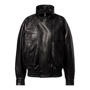 Leren jack van Saint Laurent