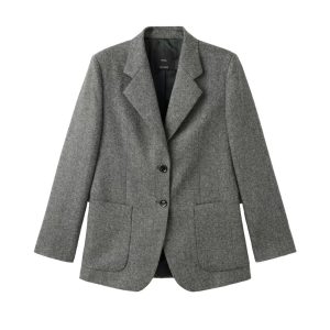 mango wollen grijze blazer stylingtips
