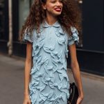 parijs streetstyle foto jurk met strikken