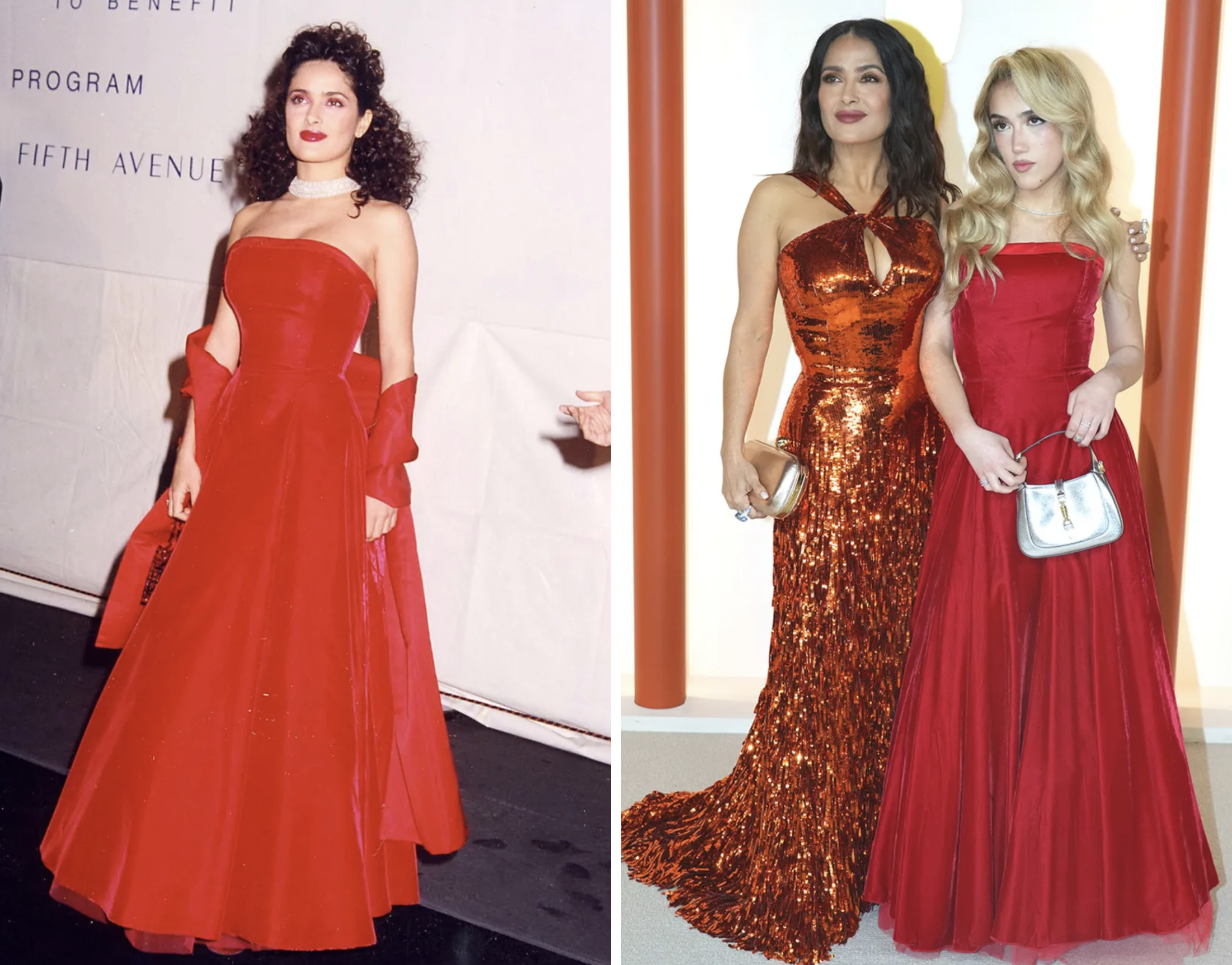 Selma Hayek en haar dochter dragen hetzelfde