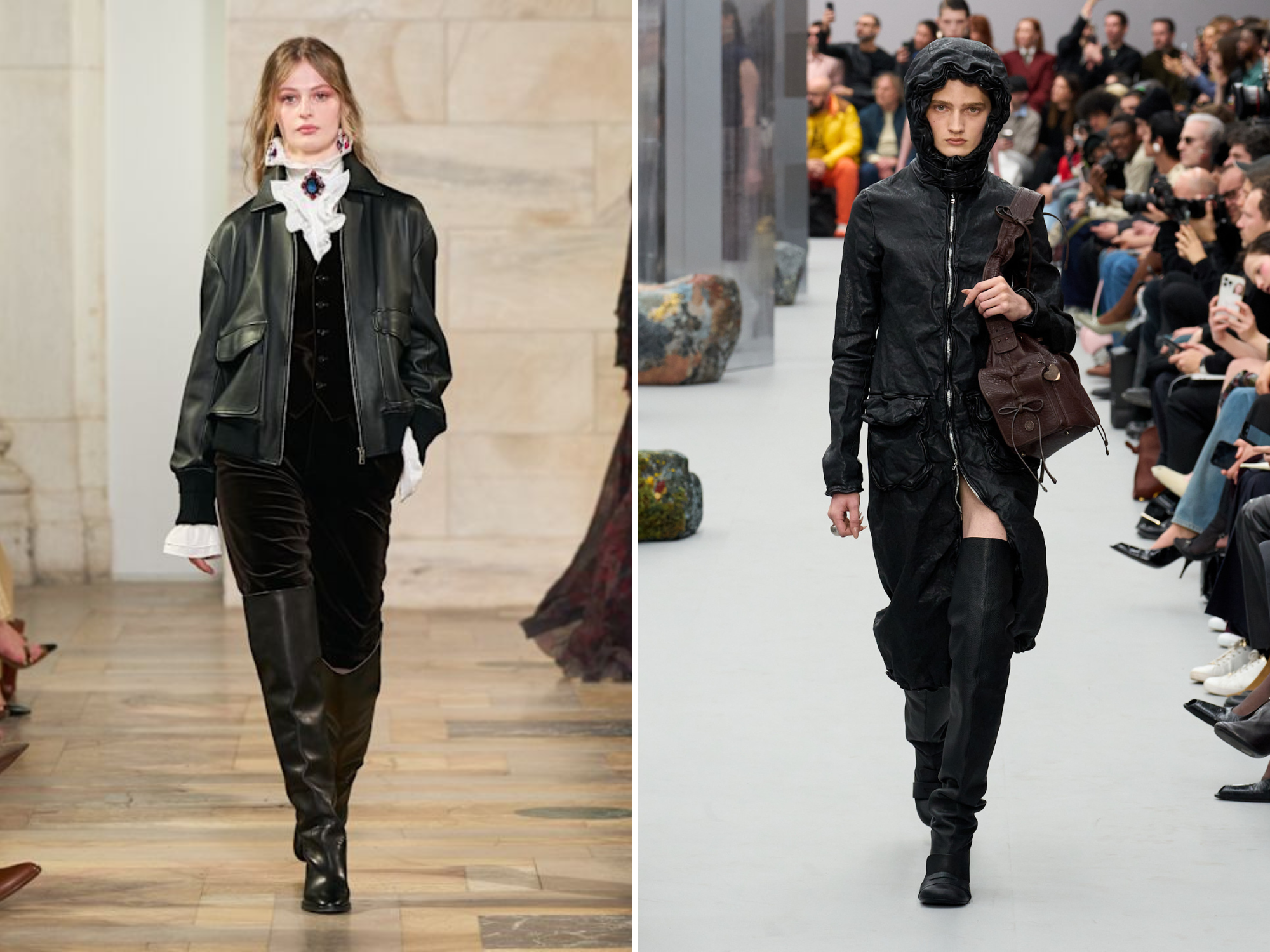 Zwarte kniehoge laarzen