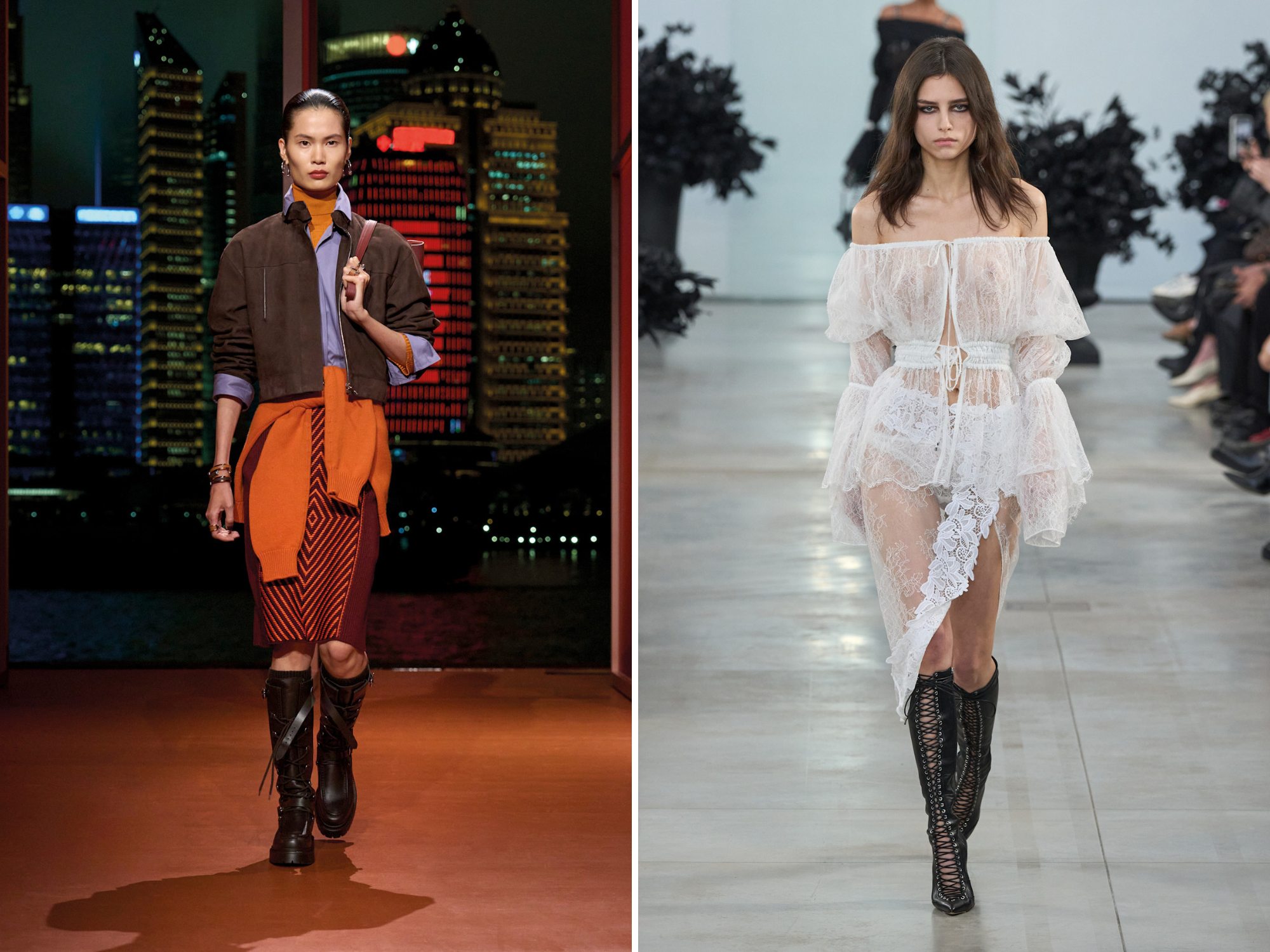 Zwarte laarzen met veters